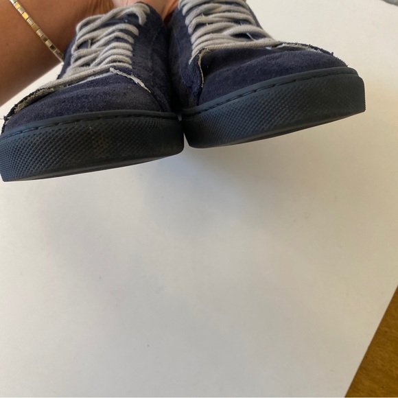 Oliver Cabell || Low 1 Marine Suede Low Top Sneakers Navy Blue 40 - Picture 9 of 11